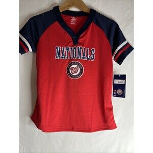 MLB Licensed Washington Nationals Girls' Henley Team‎ Jersey, M